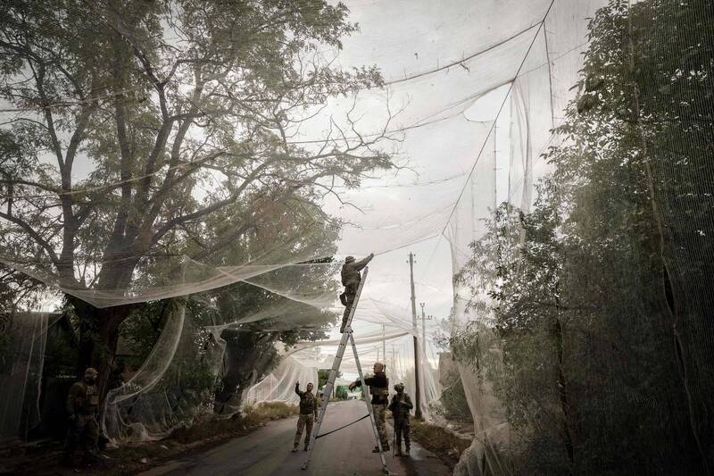 台军采购绳网、毛竹,学乌克兰造无人机防护网